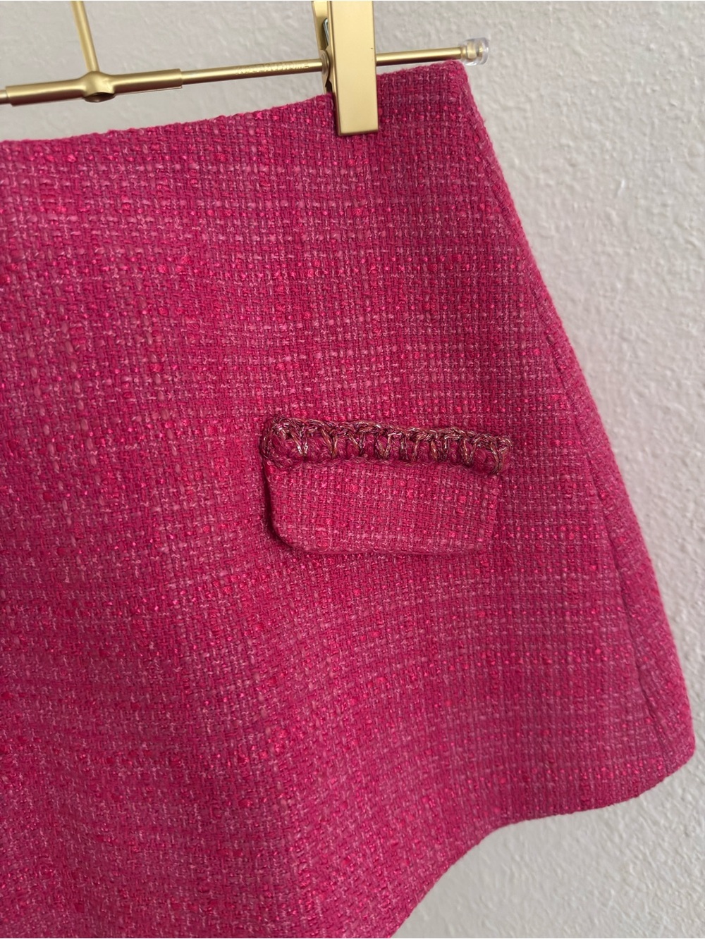 Pink Tweed Peplum Skirt and Bustier Set - Picture 4 of 7